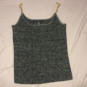 Black/Gold top with gold straps